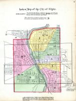 Index Map - Elgin City, Kane County 1892